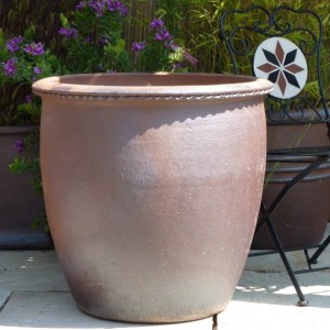 Rustic Tall Scallop Rim Pot-0