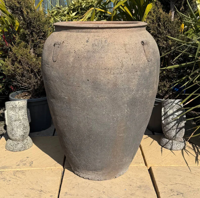 Old Stone Giant Monkey Jar