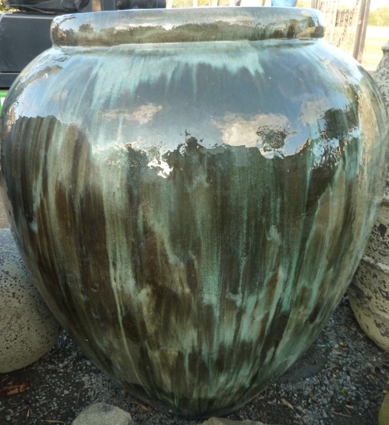Glazed Egyptian Vase Green-0
