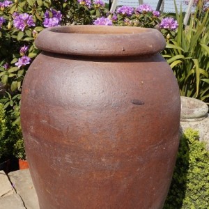 Rustic Tall Thick Rim Vase-0