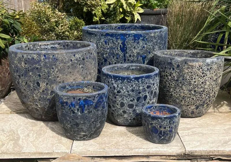 Atlantis Blue Giant Egg Pot