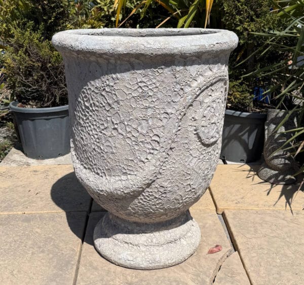Atlantis White Pedestal Pot - Image 2