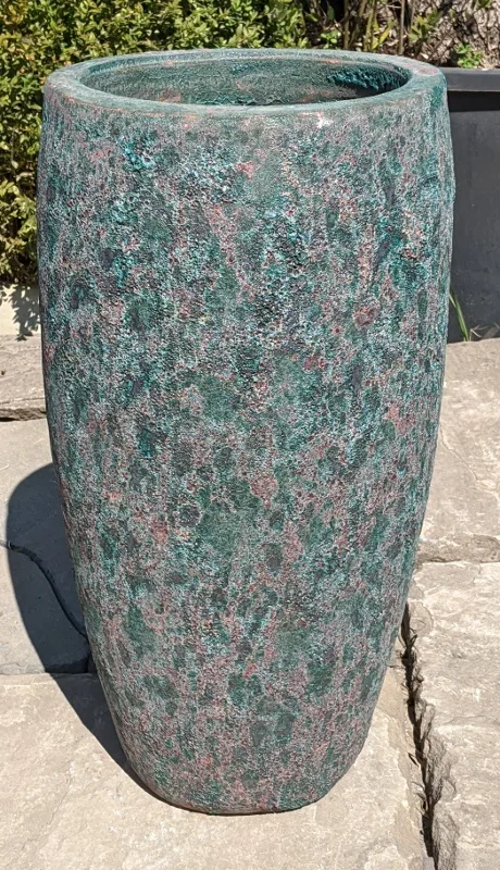 Atlantis Green Purple Tall Bowed Cylinder - Image 3
