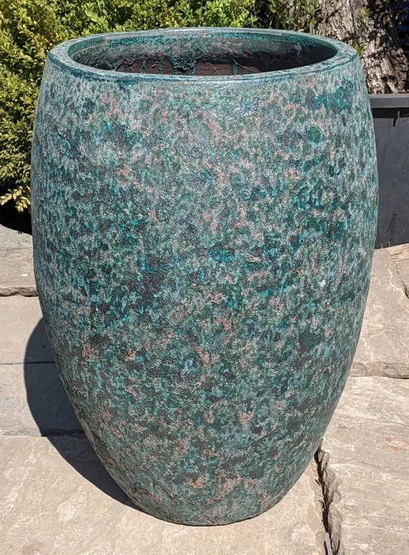 Atlantis Green Purple Tall Bowed Cylinder - Image 2