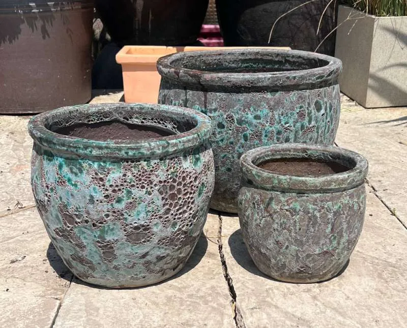 Atlantis Burnt Green Ace Pot - Image 4