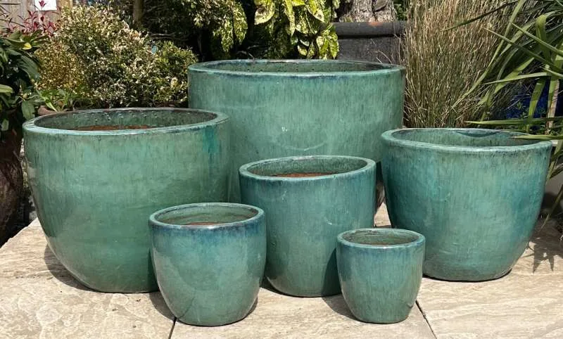 Glazed Green Giant Egg Pot