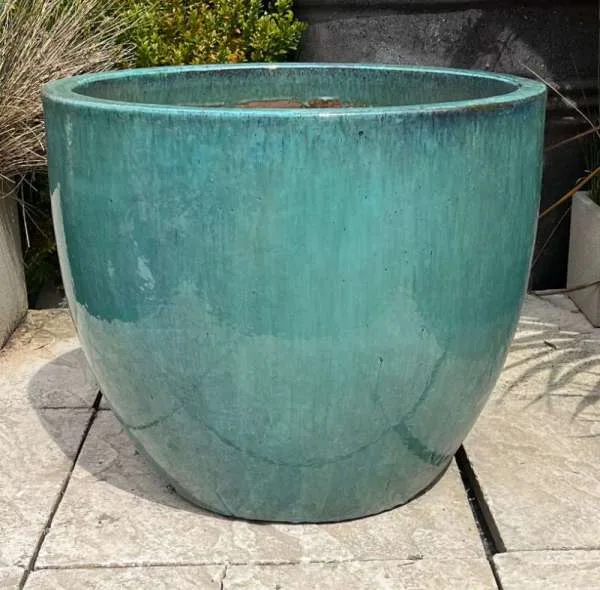 Glazed Green Giant Egg Pot - Image 2