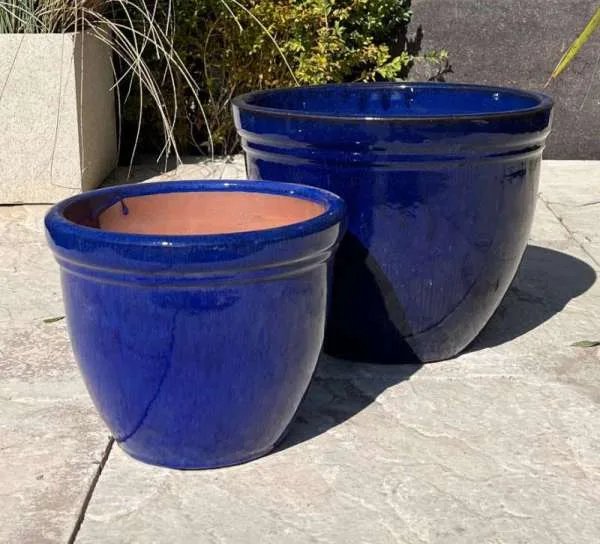 Glazed Blue 352 Pot - Image 4
