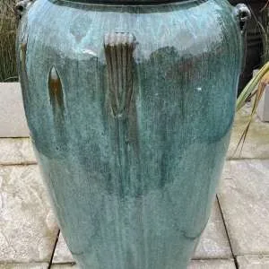Glazed Honey Jar Pale Green