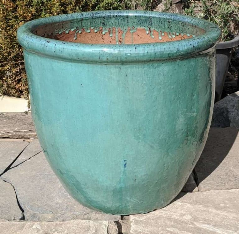 Glazed Green Tall 352 Large World of Pots