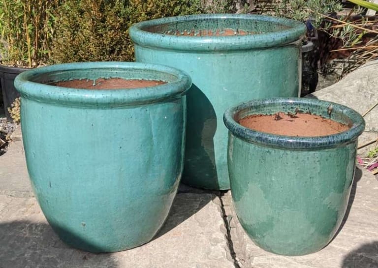 Glazed Green Tall 352 Medium | World of Pots