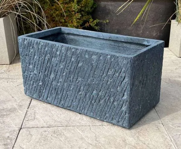 Fibre Clay Black Textured Trough - Image 4