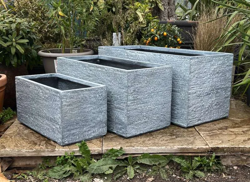 Fibre Clay Slate Trough Large