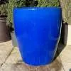 Glazed Blue Canton Pot Large - Image 2