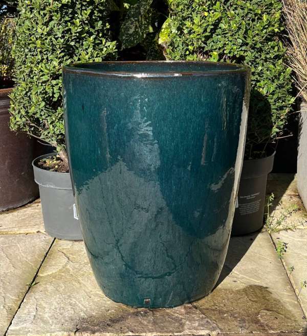 Glazed Dark Green Canton Pot - Image 3