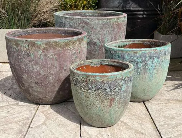 Atlantis Grn Purple  Egg Pot Set