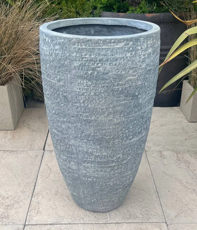 Fibre Clay Slate Tall Vase - Image 3