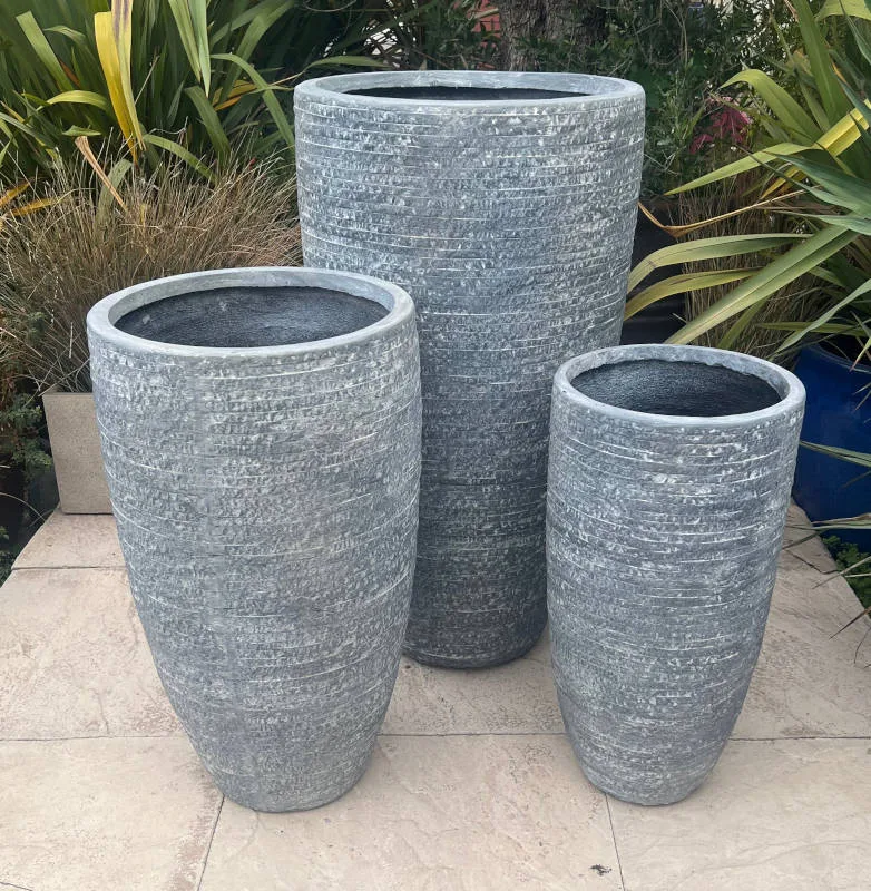 Fibre Clay Slate Tall Vase