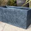 Fibre Clay Textured Black Tall Trough - Image 3