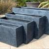 Fibre Clay Textured Black Tall Trough