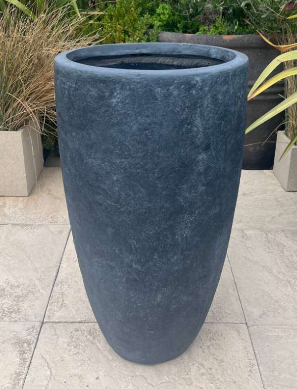 Fibre Clay Textured Black Tall Vase - Image 3