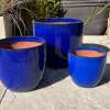 Glazed Blue Vaso Egg Pot - Image 4