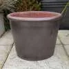 Salt Glazed Rimmed Cylinder Pot - Image 4