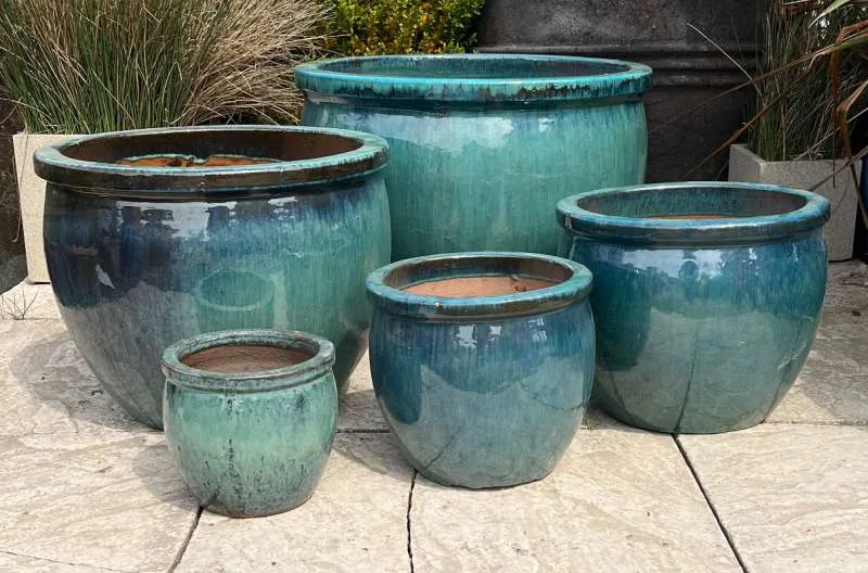 Glazed Green Ace Pot