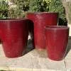 Glazed Ox Blood Red Canton Pot