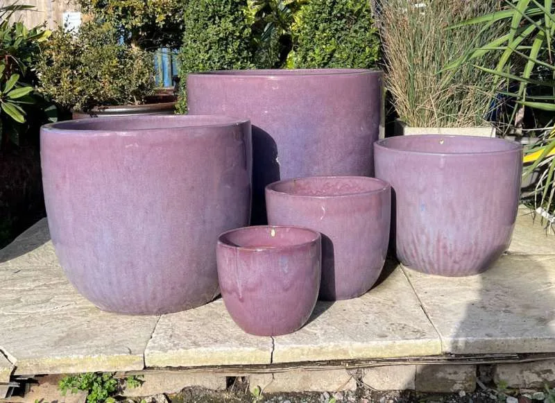 Glazed Lilac Vaso Egg Pot