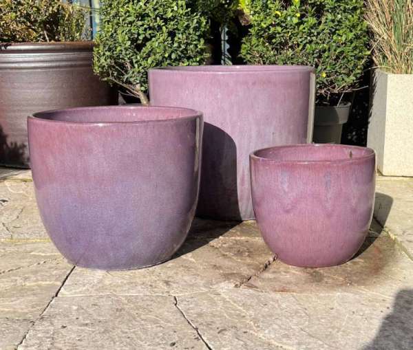 Glazed Lilac Vaso Egg Pot - Image 4