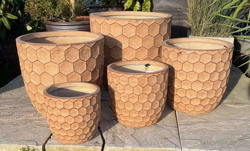 Fibre Clay Brown Honey Comb Egg