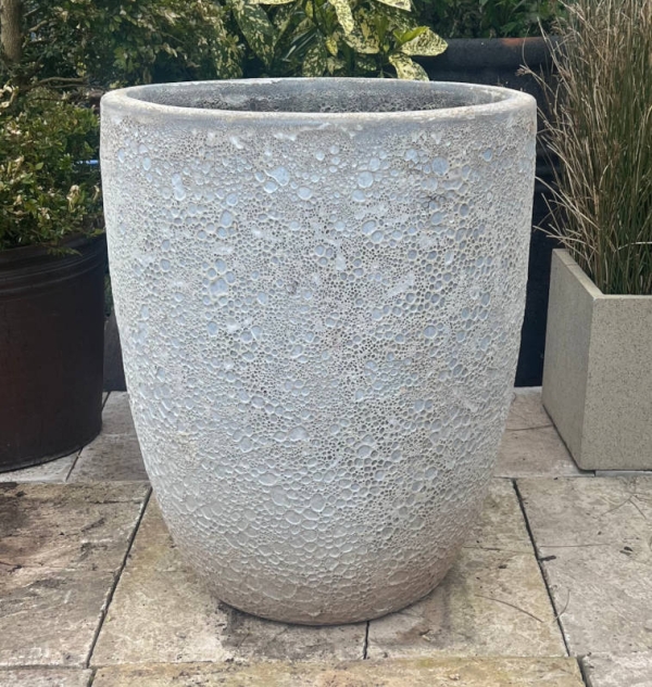 Atlantis White Tapered Cylinder Pot - Image 2