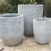 Atlantis White Tapered Cylinder Pot