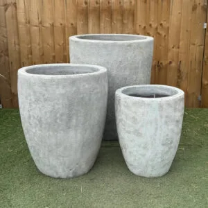 Atlantis White Tapered Cylinder Pot