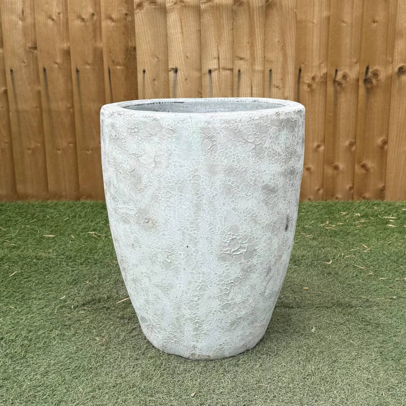 Atlantis White Tapered Cylinder Pot - Image 4
