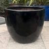 Glazed Black Giant Egg Pot - Image 2