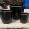 Glazed Black Giant Egg Pot - Image 5