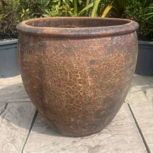 Atlantis Rust Tall Rimmed Egg Pot Medium Second