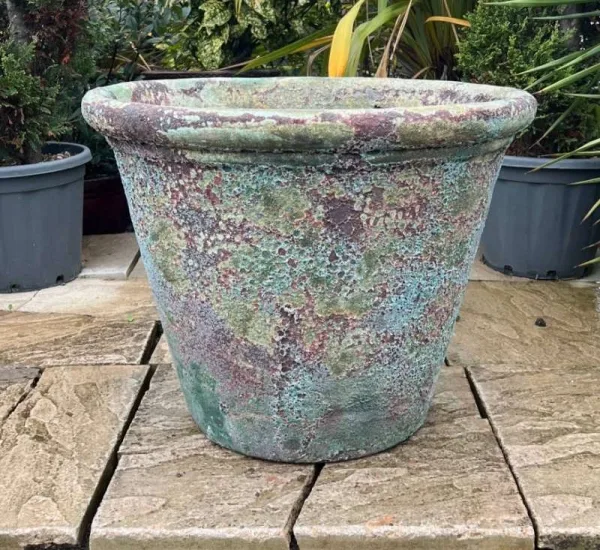 Atlantis Burnt Green Double Rim Pot