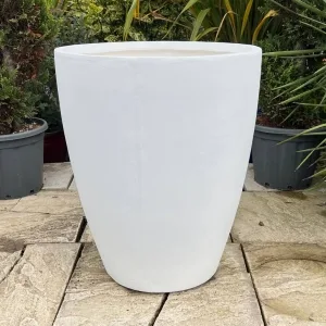 Fibre Cement White Tall Egg Small