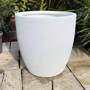Fibre Cement White Textured Egg Large