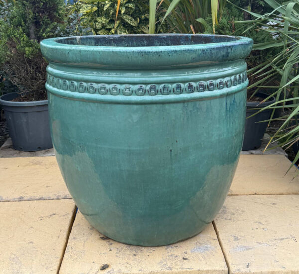 Glazed Green Giant Coin Pot - Image 2