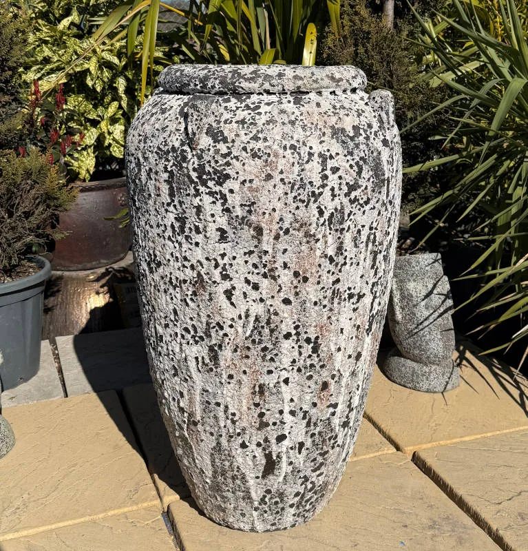 Atlantis White and Black Monkey Jar