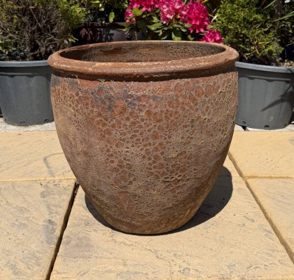 Atlantis Rust Tall Rimmed Egg Pot Small Second