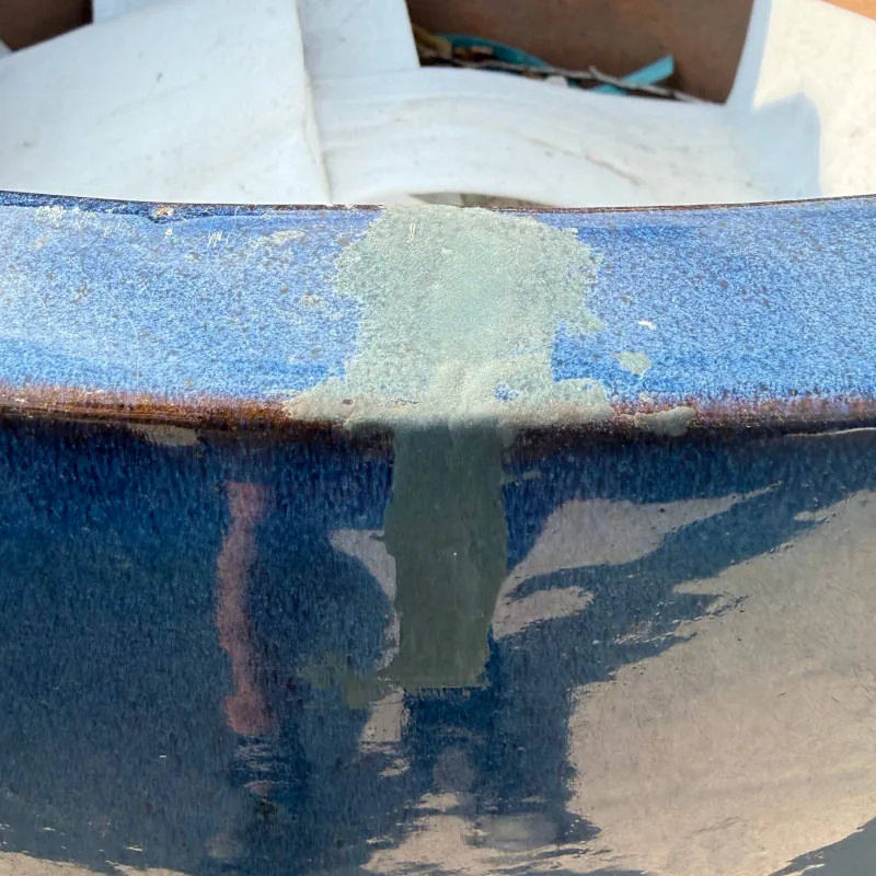 Glazed Blue Giant Egg Pot Large Second - Image 4