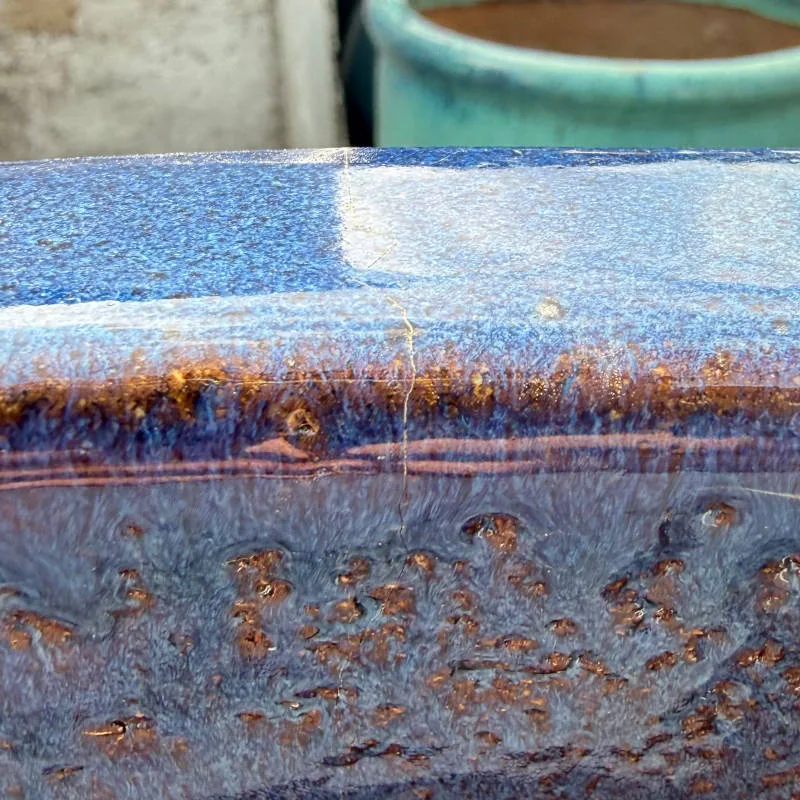 Glazed Blue Giant Egg Pot Large Second - Image 3