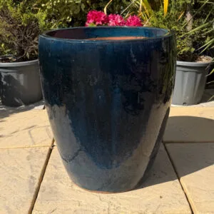Glazed Green Tall Egg Pot Large Second