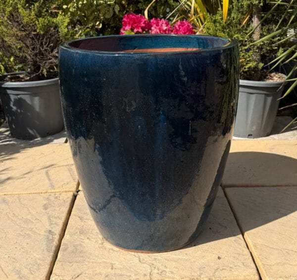 Glazed Green Tall Egg Pot Large Second