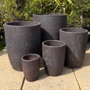 Atlantis Iron Red Vaso Tall Cylinder